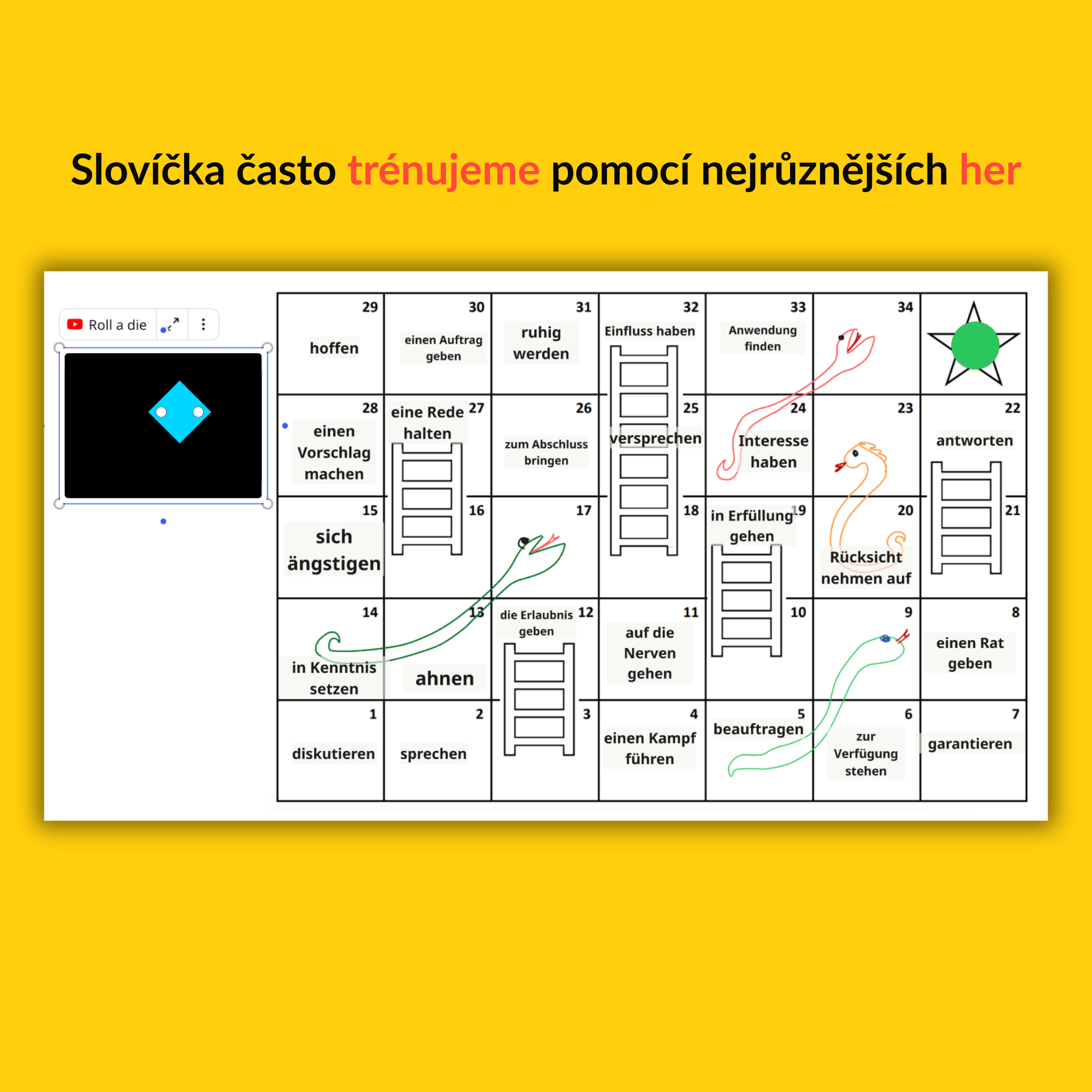 Ukázka z lekce - Slovíčka často trénujeme pomocí nejrůznějších her